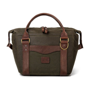 White Wing Waxed Canvas Cooler by Mission Mercantile Leather Goods, handmade leather goods detail photo 7