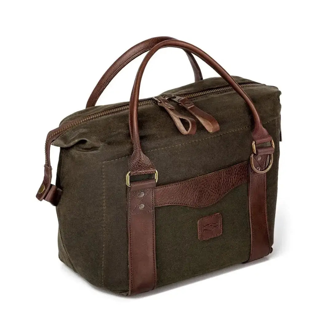 White Wing Waxed Canvas Cooler by Mission Mercantile Leather Goods, handmade leather goods detail photo 10