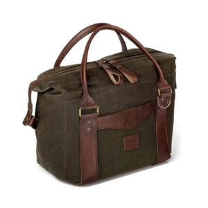 White Wing Waxed Canvas Cooler by Mission Mercantile Leather Goods, handmade leather goods detail photo 10