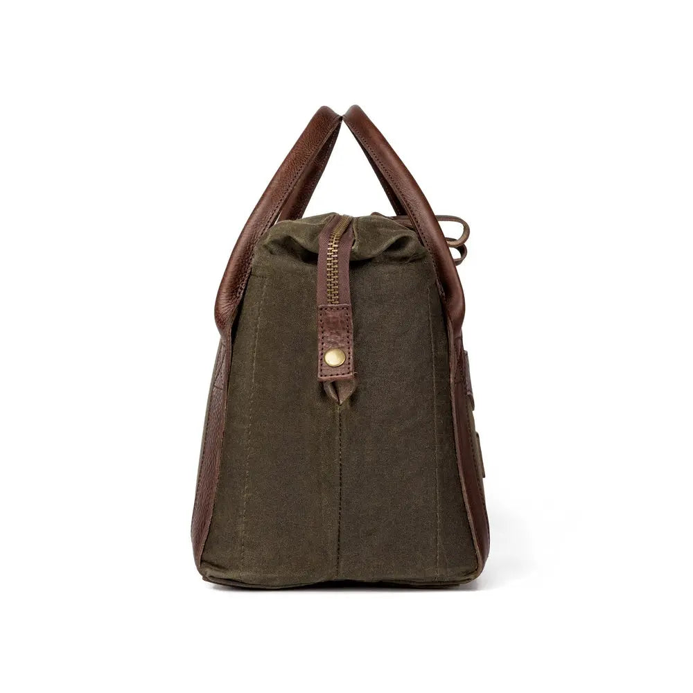 White Wing Waxed Canvas Cooler by Mission Mercantile Leather Goods, handmade leather goods detail photo 11