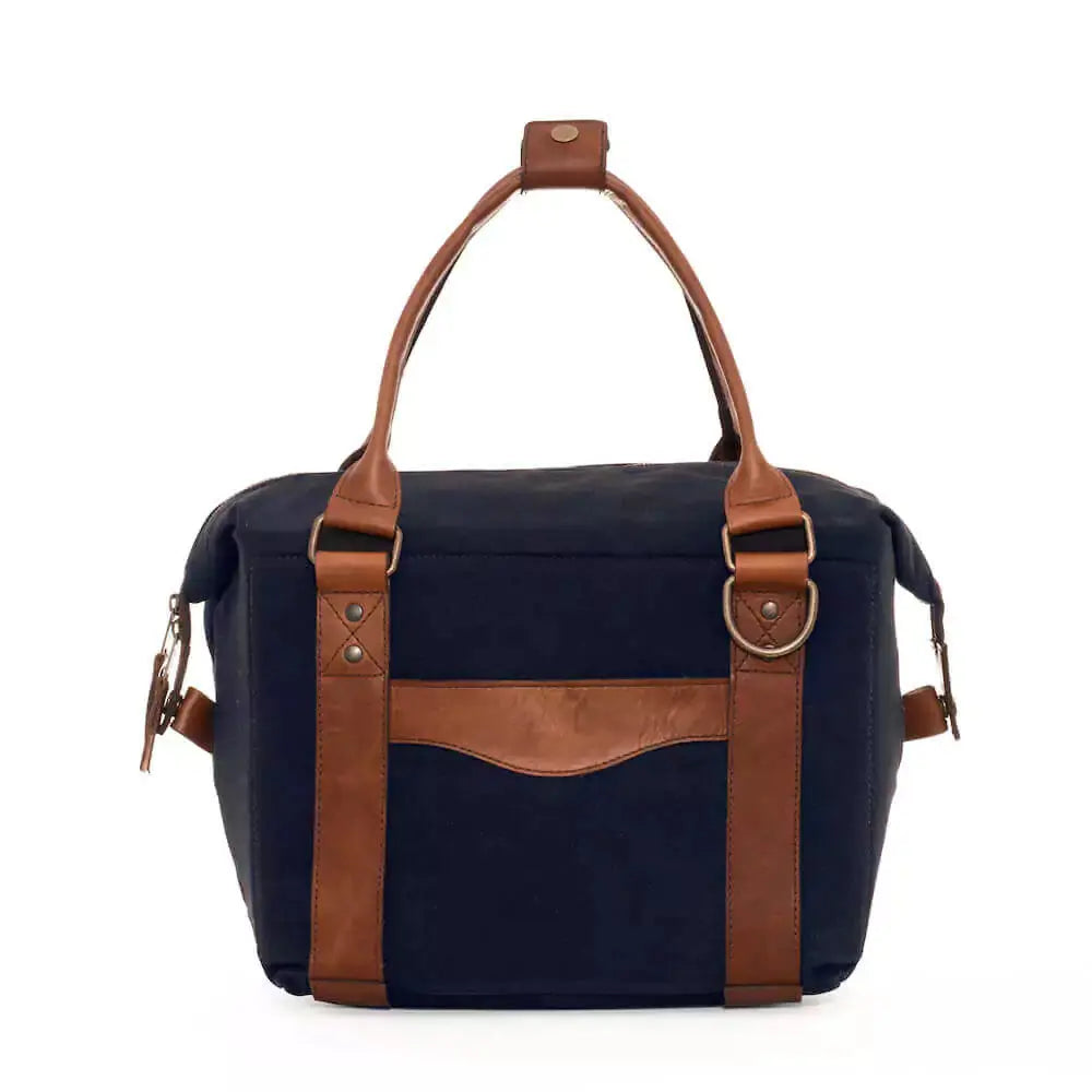White Wing Waxed Canvas Cooler by Mission Mercantile Leather Goods, handmade leather goods detail photo 19