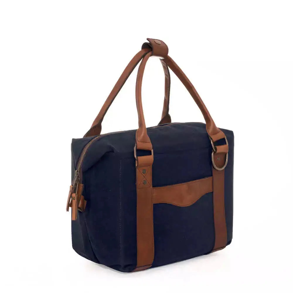 White Wing Waxed Canvas Cooler by Mission Mercantile Leather Goods, handmade leather goods detail photo 20