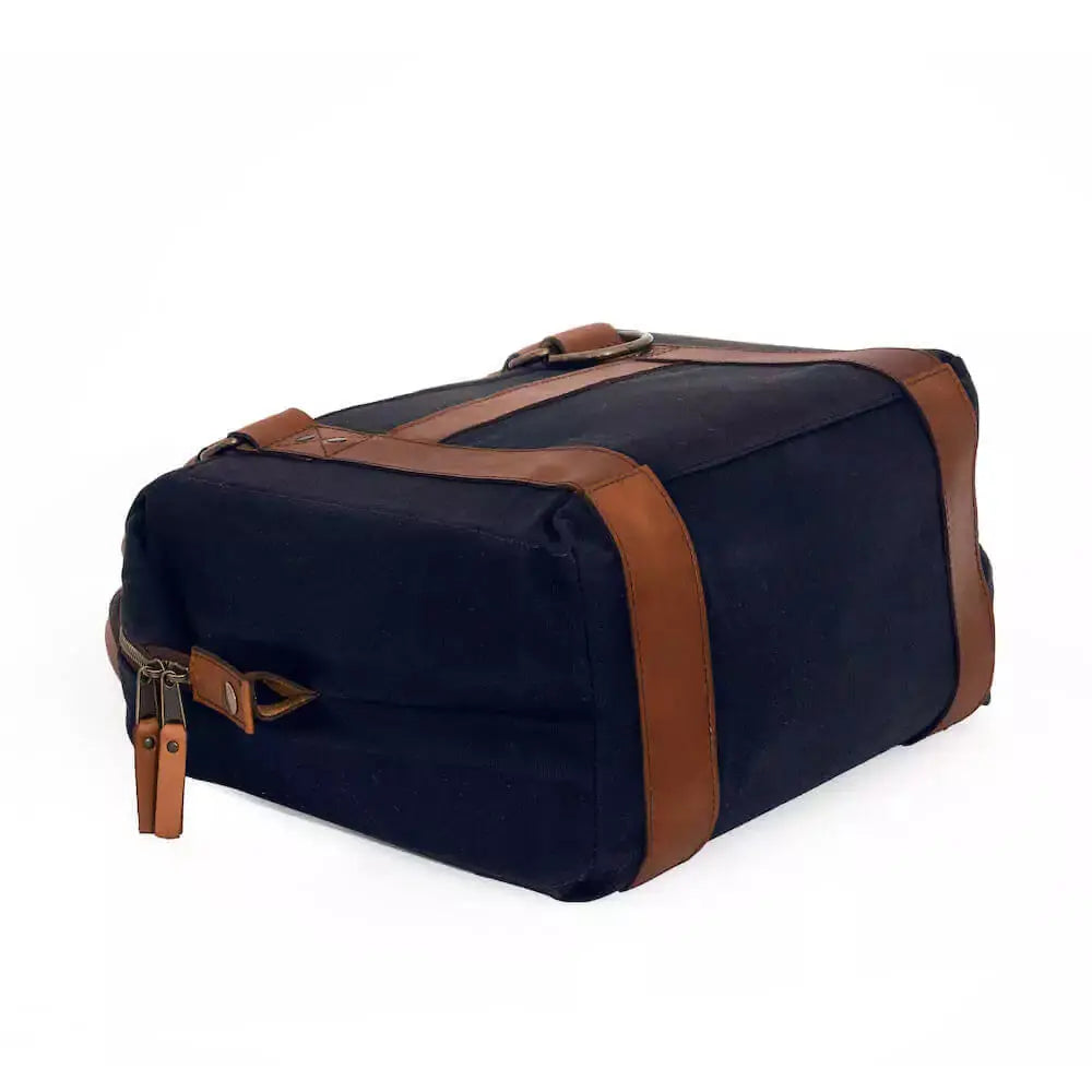 White Wing Waxed Canvas Cooler by Mission Mercantile Leather Goods, handmade leather goods detail photo 23