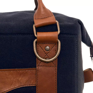 White Wing Waxed Canvas Cooler by Mission Mercantile Leather Goods, handmade leather goods detail photo 25