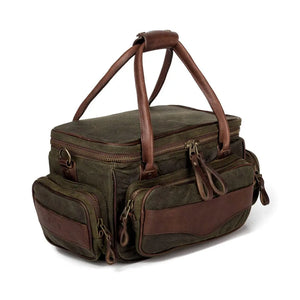 White Wing Waxed Canvas Guide Bag by Mission Mercantile Leather Goods, handmade leather goods detail photo 3