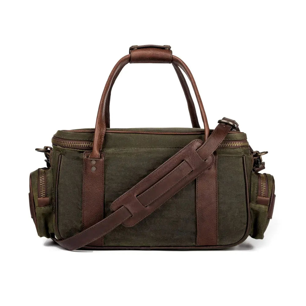 White Wing Waxed Canvas Guide Bag by Mission Mercantile Leather Goods, handmade leather goods detail photo 4