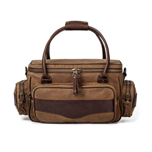 White Wing Waxed Canvas Guide Bag by Mission Mercantile Leather Goods, handmade leather goods detail photo 7