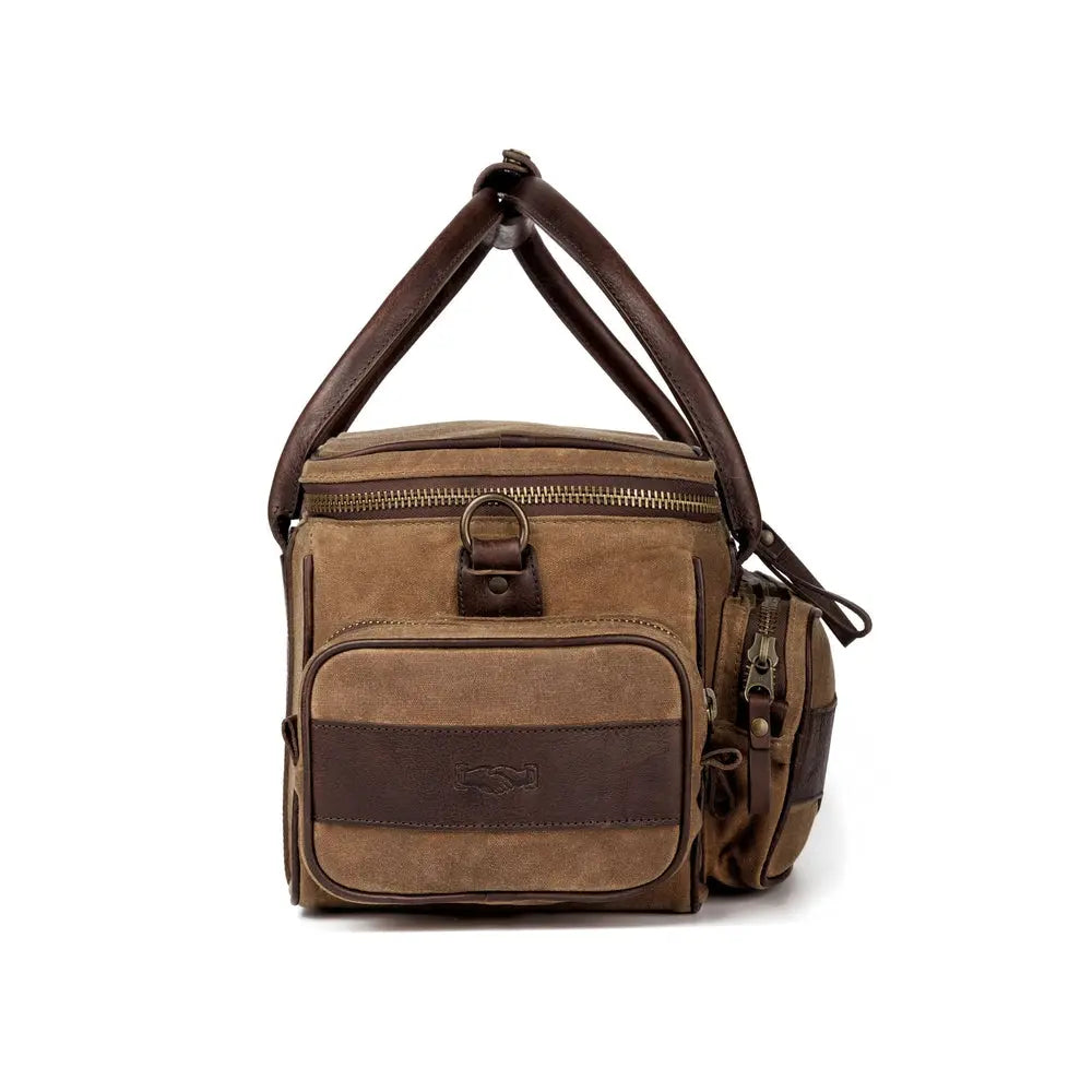 White Wing Waxed Canvas Guide Bag by Mission Mercantile Leather Goods, handmade leather goods detail photo 10