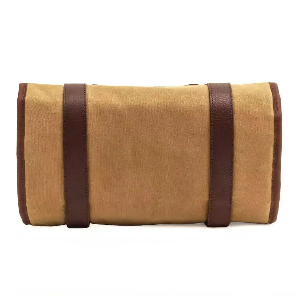 White Wing Waxed Canvas Gun Cleaning Mat by Mission Mercantile Leather Goods, handmade leather goods detail photo 5