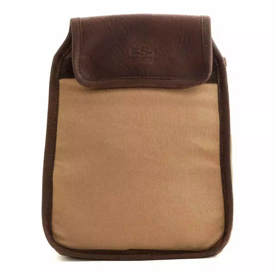 White Wing Waxed Canvas Hunting Double Belt Pouch by Mission Mercantile Leather Goods, handmade leather goods detail photo 5