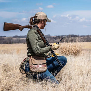 White Wing Waxed Canvas Hunting Game Bag Set by Mission Mercantile Leather Goods, handmade leather goods detail photo 4