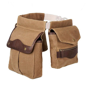 White Wing Waxed Canvas Hunting Game Bag Set by Mission Mercantile Leather Goods, handmade leather goods detail photo 5