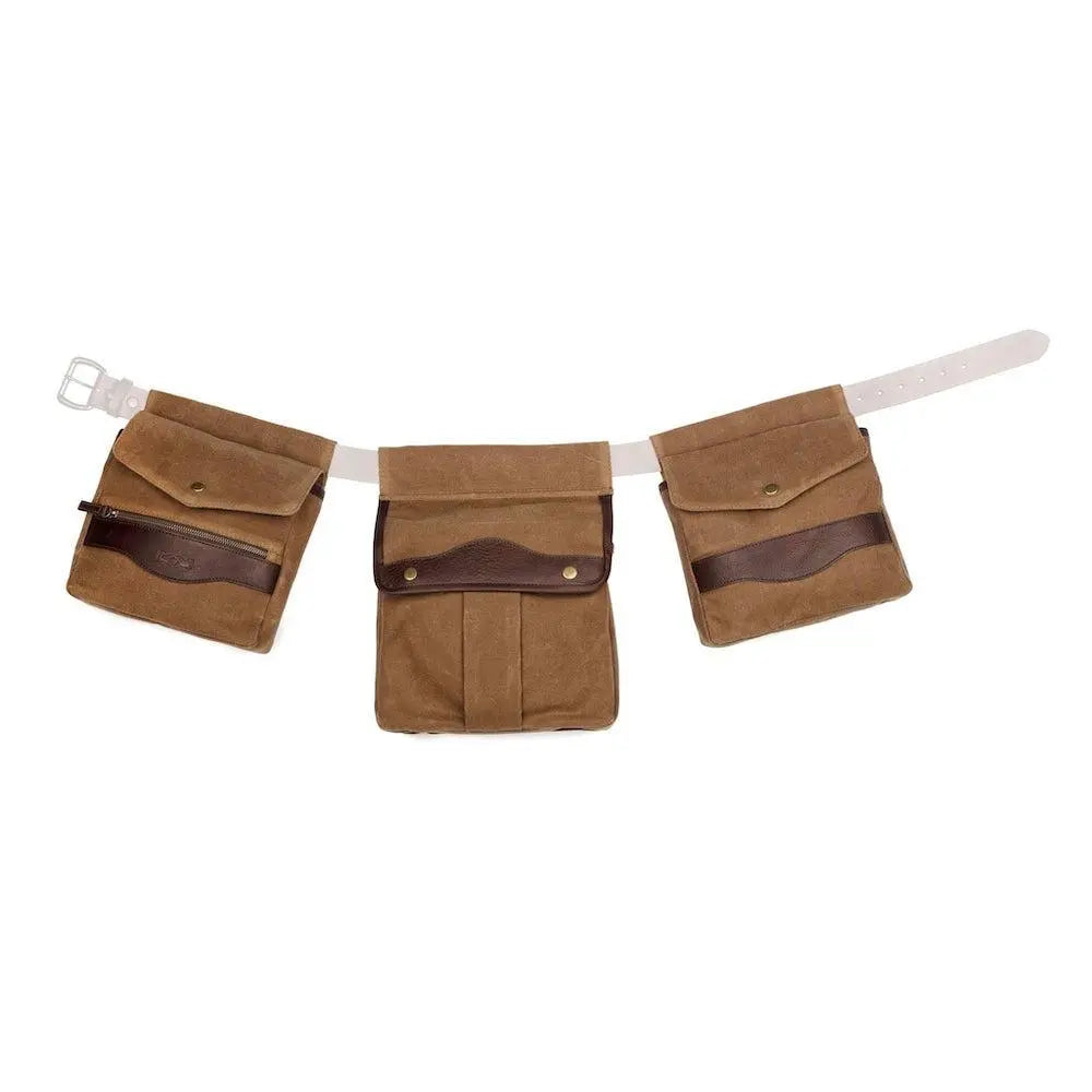 White Wing Waxed Canvas Hunting Game Bag Set by Mission Mercantile Leather Goods, handmade leather goods detail photo 6