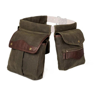White Wing Waxed Canvas Hunting Game Bag Set by Mission Mercantile Leather Goods, handmade leather goods detail photo 13