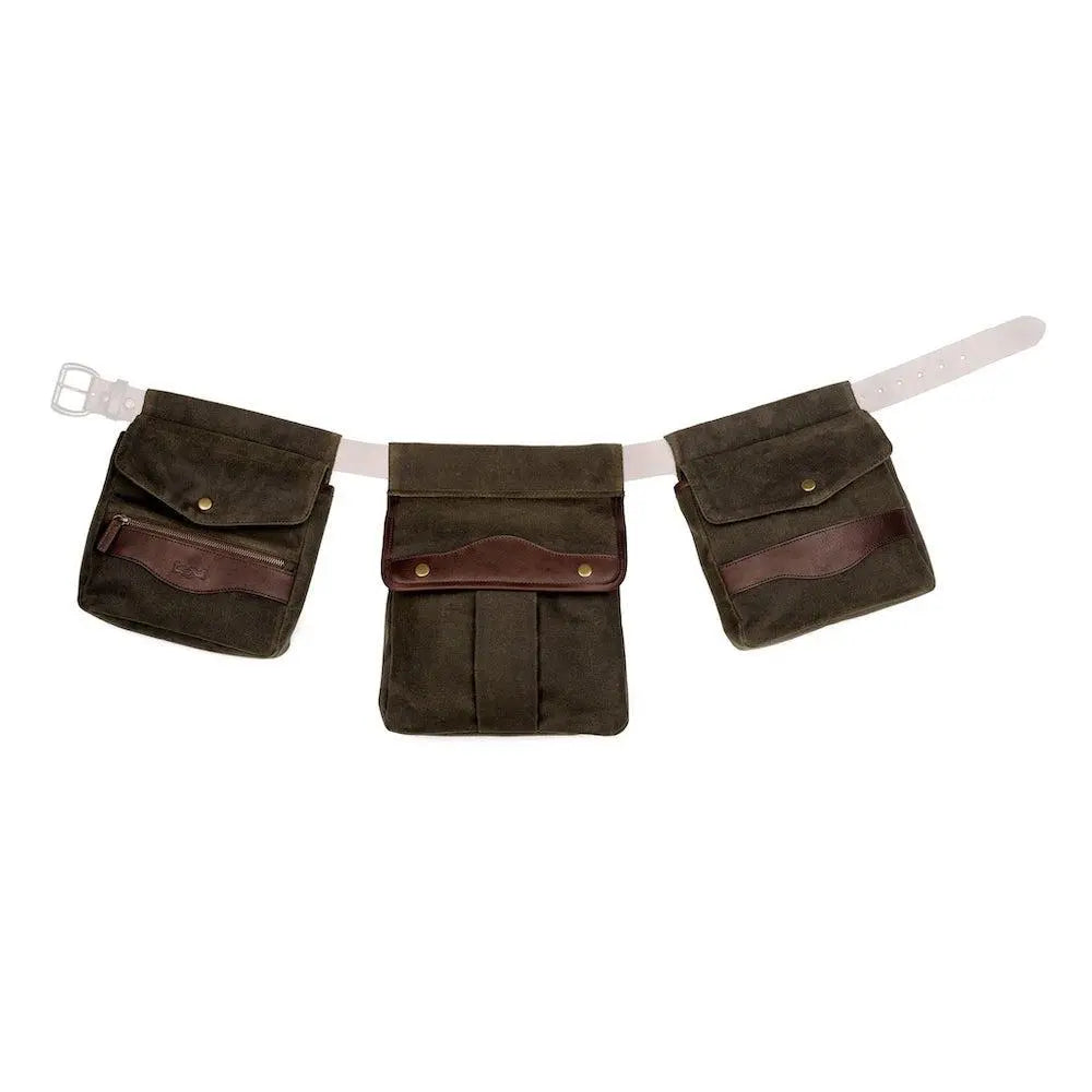 White Wing Waxed Canvas Hunting Game Bag Set by Mission Mercantile Leather Goods, handmade leather goods detail photo 14