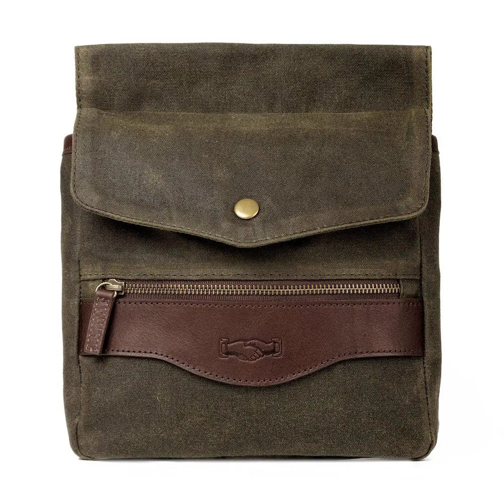 White Wing Waxed Canvas Hunting Game Bag Set by Mission Mercantile Leather Goods, handmade leather goods detail photo 16