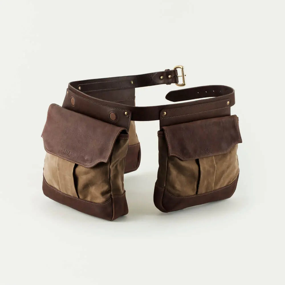 White Wing Waxed Canvas Hunting Heritage Bird Bag Trio Mission Mercantile Leather Goods