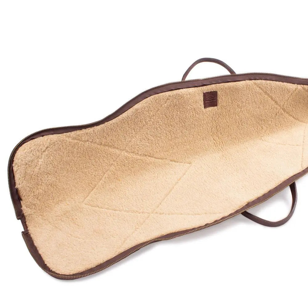 White Wing Waxed Canvas Hunting Rifle Case by Mission Mercantile Leather Goods, handmade leather goods detail photo 13