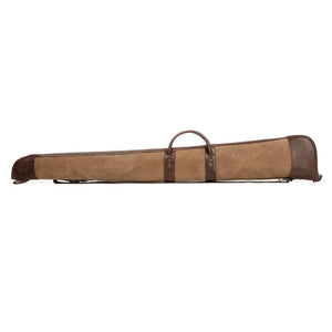 White Wing Waxed Canvas Hunting Shotgun Case by Mission Mercantile Leather Goods, handmade leather goods detail photo 9