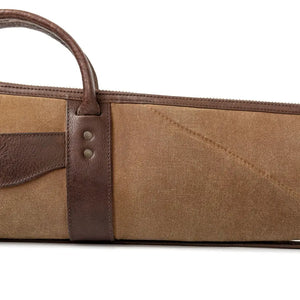 White Wing Waxed Canvas Hunting Shotgun Case by Mission Mercantile Leather Goods, handmade leather goods detail photo 11