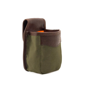 White Wing Waxed Canvas Hunting Single Belt Pouch by Mission Mercantile Leather Goods, handmade leather goods detail photo 8
