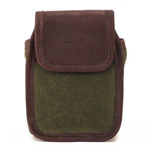 White Wing Waxed Canvas Hunting Single Belt Pouch by Mission Mercantile Leather Goods, handmade leather goods detail photo 10