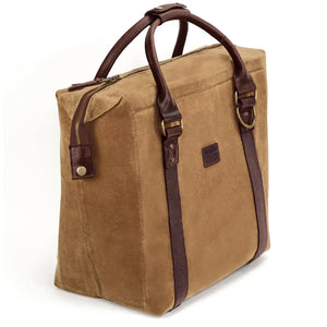 White Wing Waxed Canvas Large Cooler by Mission Mercantile Leather Goods, handmade leather goods detail photo 5