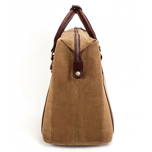 White Wing Waxed Canvas Large Cooler by Mission Mercantile Leather Goods, handmade leather goods detail photo 6