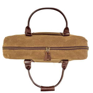 White Wing Waxed Canvas Large Cooler by Mission Mercantile Leather Goods, handmade leather goods detail photo 8