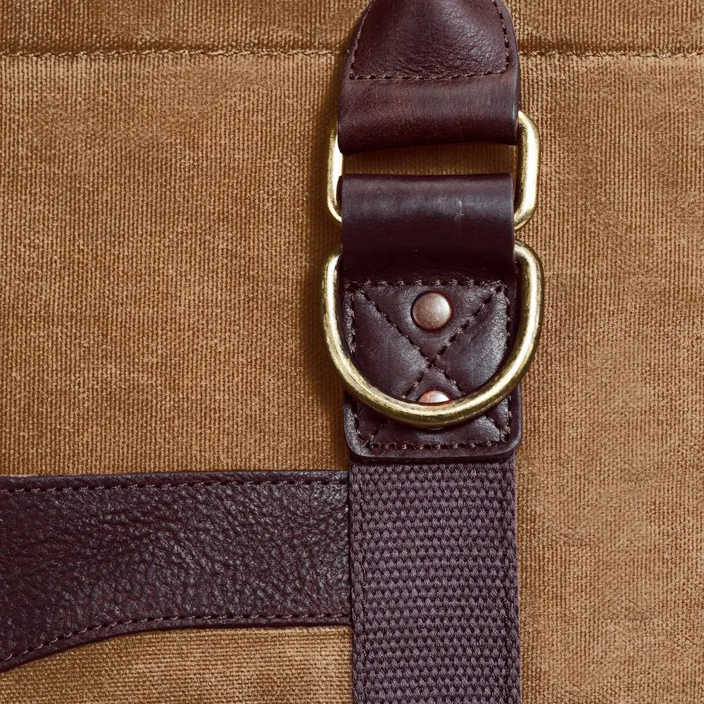 White Wing Waxed Canvas Large Cooler by Mission Mercantile Leather Goods, handmade leather goods detail photo 10