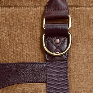 White Wing Waxed Canvas Large Cooler by Mission Mercantile Leather Goods, handmade leather goods detail photo 10