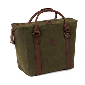 White Wing Waxed Canvas Large Cooler by Mission Mercantile Leather Goods, handmade leather goods detail photo 13
