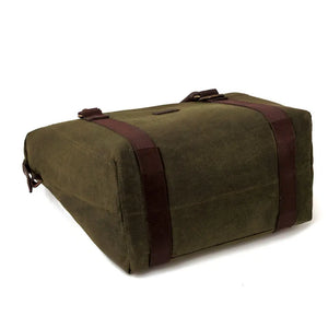 White Wing Waxed Canvas Large Cooler by Mission Mercantile Leather Goods, handmade leather goods detail photo 15