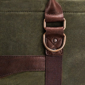 White Wing Waxed Canvas Large Cooler by Mission Mercantile Leather Goods, handmade leather goods detail photo 18