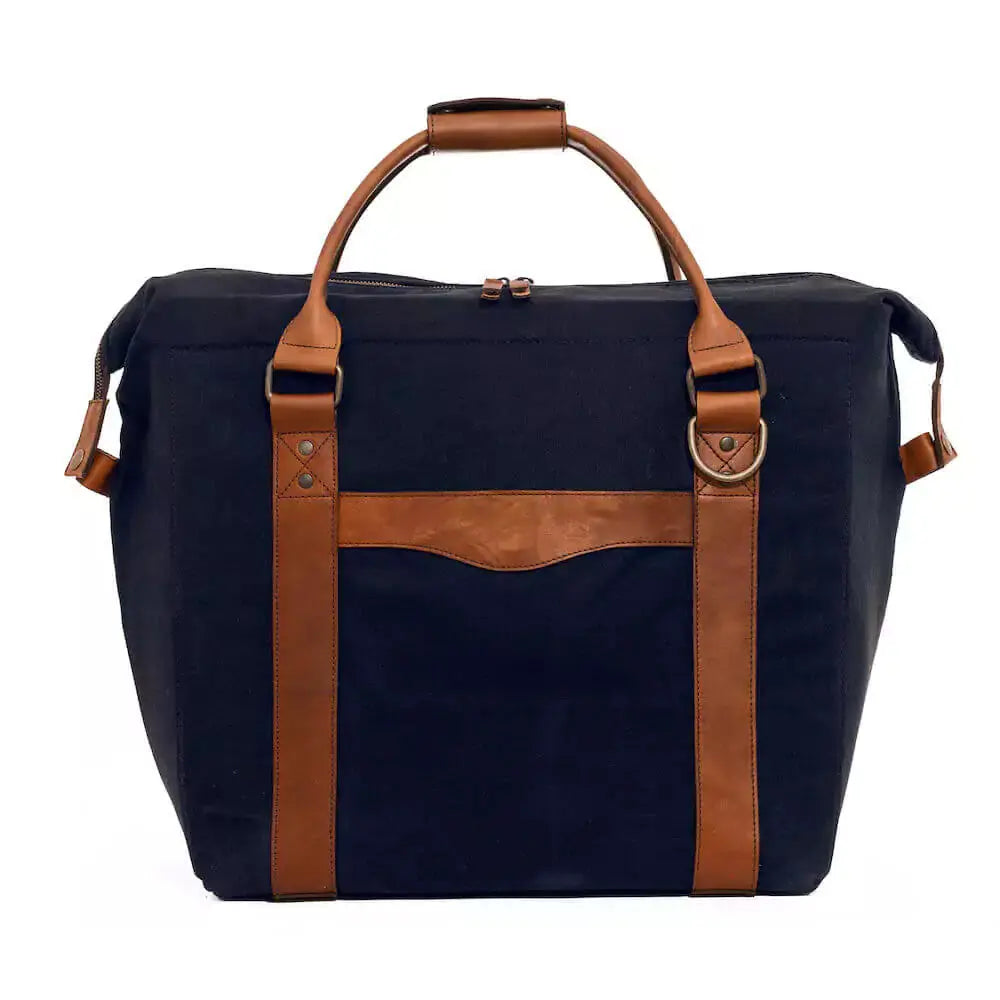 White Wing Waxed Canvas Large Cooler by Mission Mercantile Leather Goods, handmade leather goods detail photo 33