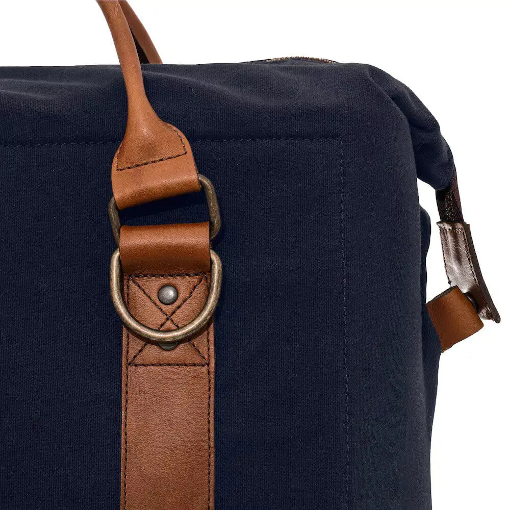 White Wing Waxed Canvas Large Cooler by Mission Mercantile Leather Goods, handmade leather goods detail photo 39