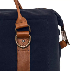 White Wing Waxed Canvas Large Cooler by Mission Mercantile Leather Goods, handmade leather goods detail photo 39