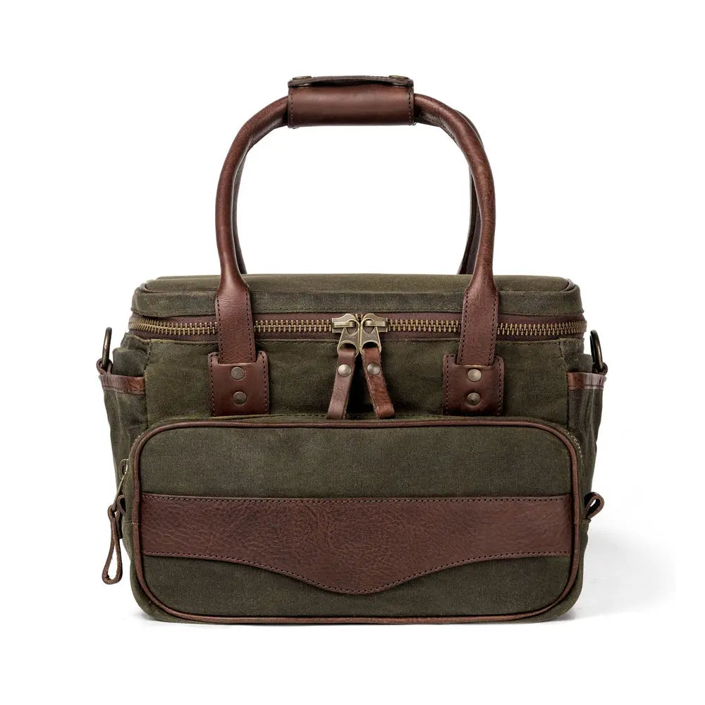 White Wing Waxed Canvas Scout Cooler by Mission Mercantile Leather Goods, handmade leather goods detail photo 9