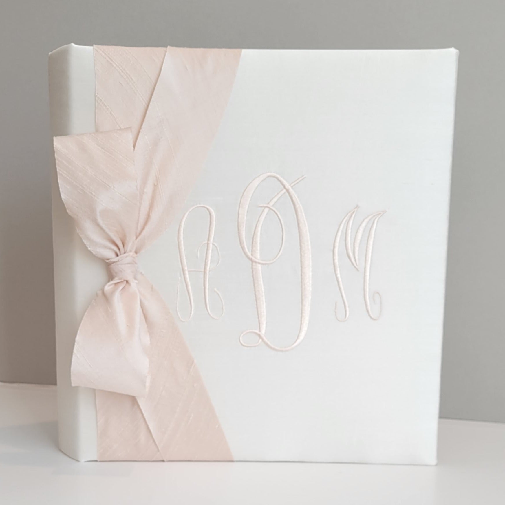 Baby Memory Book - White Silk (w/ SILK Bow) by AP Creations in Tuscaloosa, paper gift detail photo 4