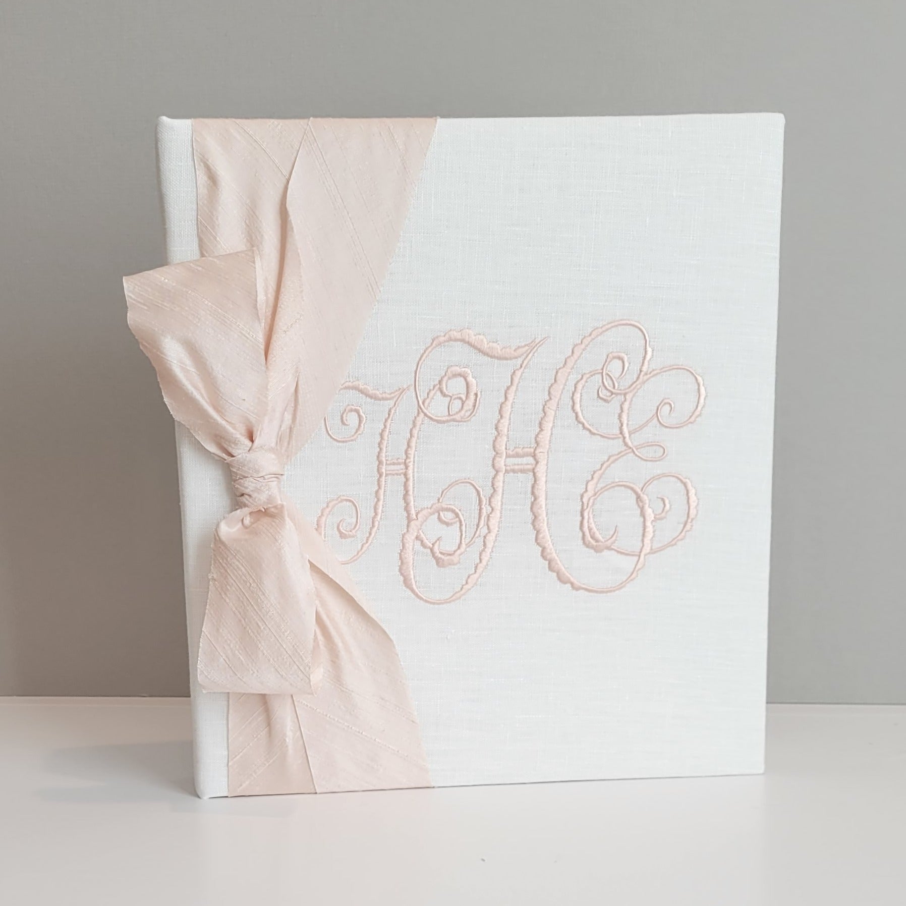 Baby Memory Book - White Silk (w/ SILK Bow) by AP Creations in Tuscaloosa, paper gift detail photo 3