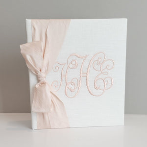 Baby Memory Book - White Silk (w/ SILK Bow) by AP Creations in Tuscaloosa, paper gift detail photo 3