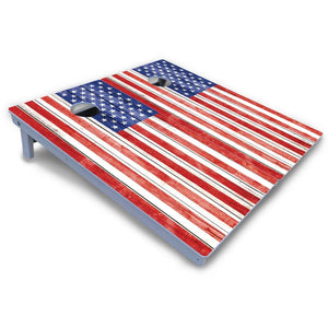 Whitewash Flag Cornhole Boards - All Weather Series by Cornhole Solutions, custom cornhole board detail photo 3