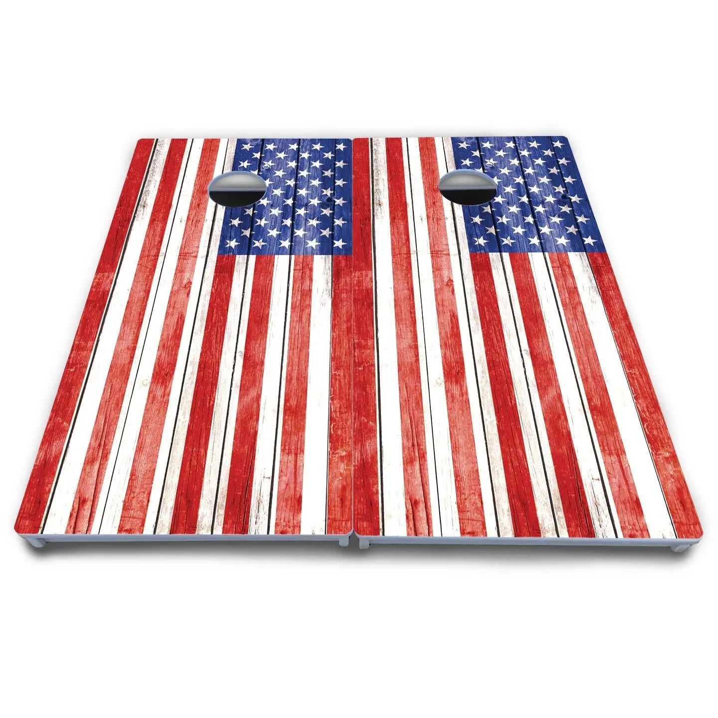 Whitewash Flag Cornhole Boards - All Weather Series by Cornhole Solutions, custom cornhole board detail photo 4