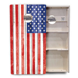 Whitewash Flag Cornhole Boards - Professional Tournament Series by Cornhole Solutions, custom cornhole board detail photo 3