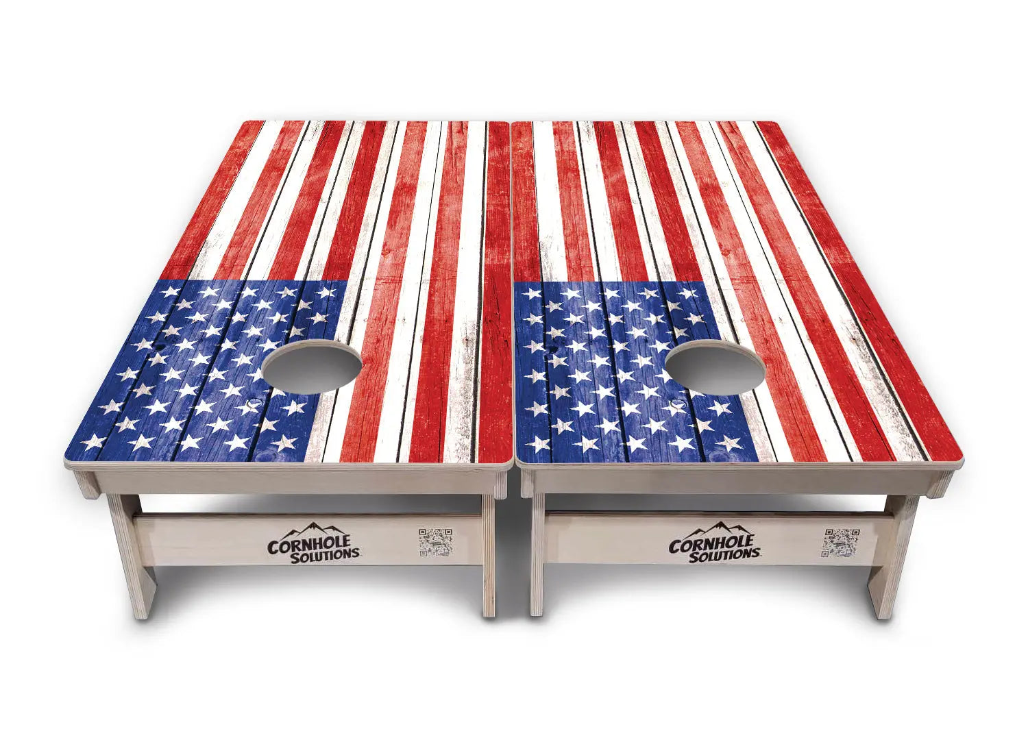 Whitewash Flag Cornhole Boards - Professional Tournament Series by Cornhole Solutions, custom cornhole board detail photo 5