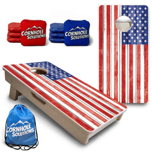 Whitewash Flag - Mini or Vacation Size Cornhole Boards by Cornhole Solutions, custom cornhole board main product photo