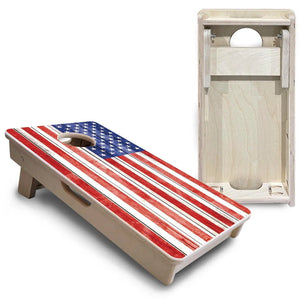 Whitewash Flag - Mini or Vacation Size Cornhole Boards by Cornhole Solutions, custom cornhole board detail photo 5