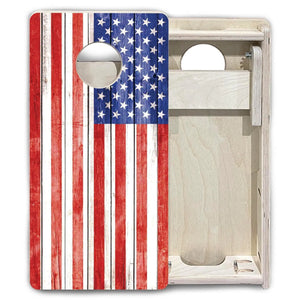 Whitewash Flag - Mini or Vacation Size Cornhole Boards by Cornhole Solutions, custom cornhole board detail photo 6