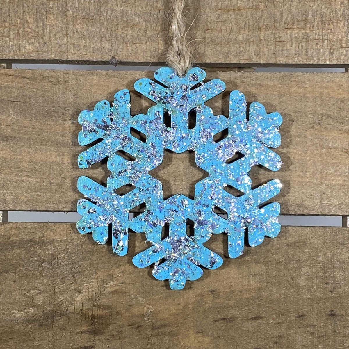 Winter Snowflake Wooden Christmas Ornament | Holiday Decor by Cate's Concepts, LLC, Southern home decor main product photo