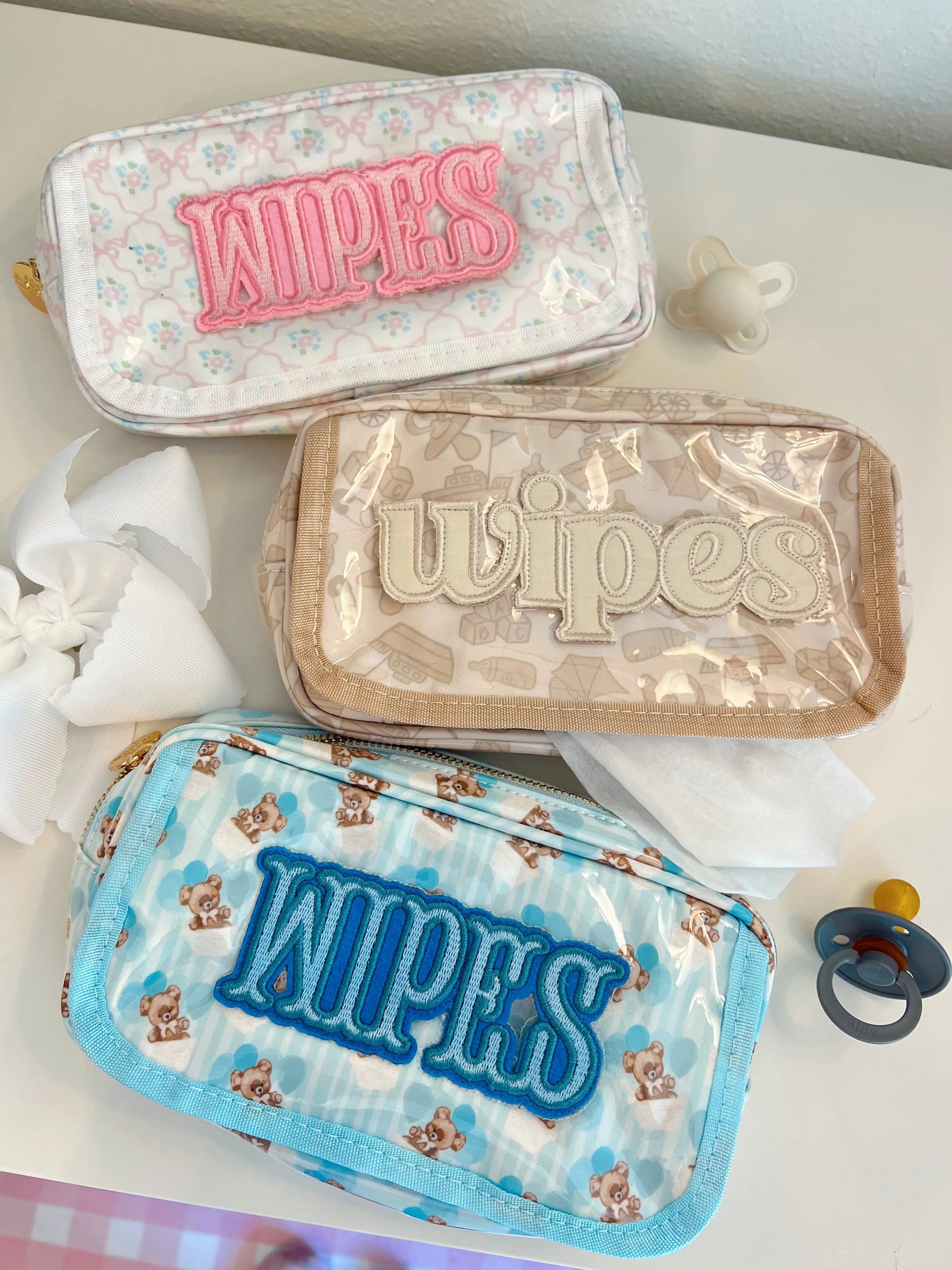 Wipes Pouch - Clear Coat Bag by KenzKustomz, handmade leather goods detail photo 4